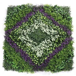 UV Protected Purple Rhombus Plant Wall Panels