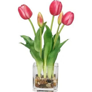 PU Artificial Tulips Flowers for Hotel Home Office Decor, 28 CM