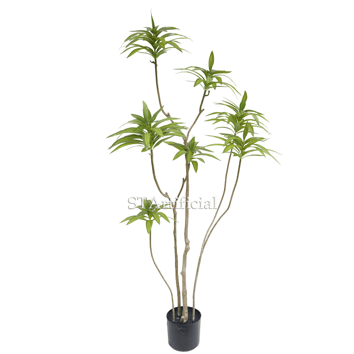 Artificial Lily Bamboo with Flowerpot, 120 CM