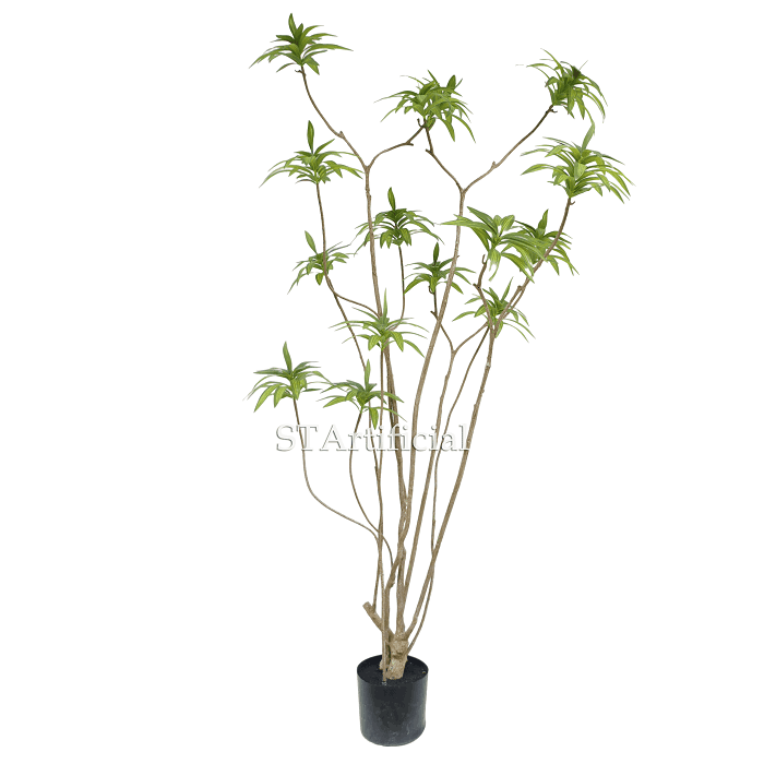 Emulational Lily Bamboo with Flowerpot, 210 CM