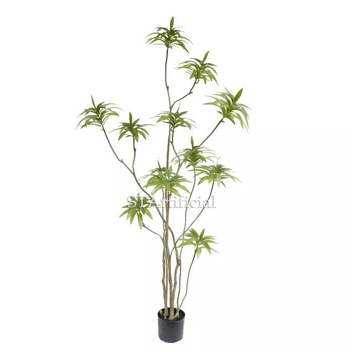 Faux Lily Bamboo with Flowerpot, 180 CM