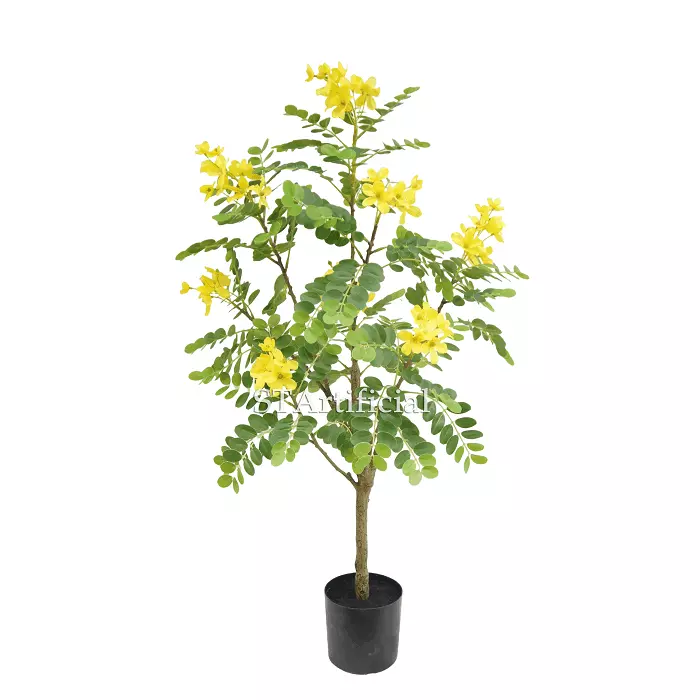 Artificial Yellow Locust Flower Tree, 90 CM
