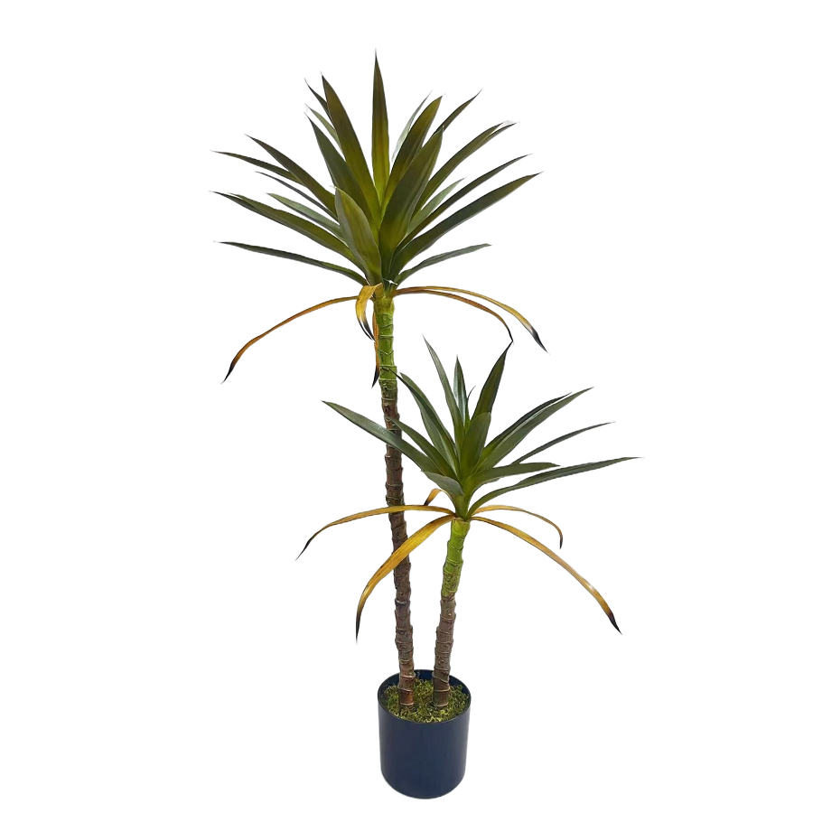 Indoor Artificial Yucca Tree in Plastic Planter, 120 CM