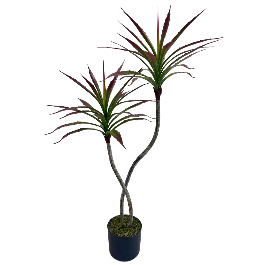 Artificial Yucca in Black Plastic Planter, 100 CM