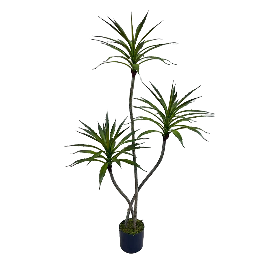 Artificial Yucca Plants in Plastic Planter, 130 CM