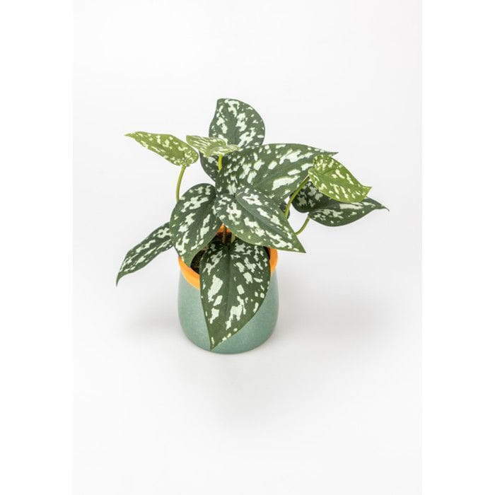 Artificial Green Potted Autumn Begonia, 25 CM
