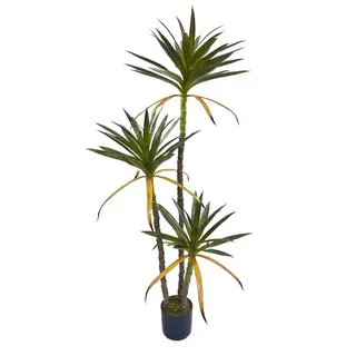 Faux Yucca Plant in Black Planter, 150 CM
