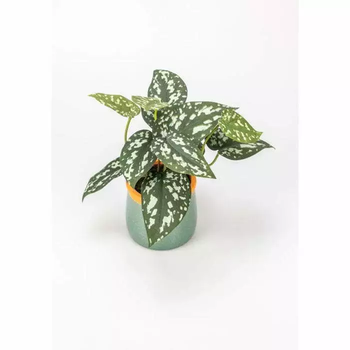 Artificial Green Potted Autumn Begonia, 25 CM