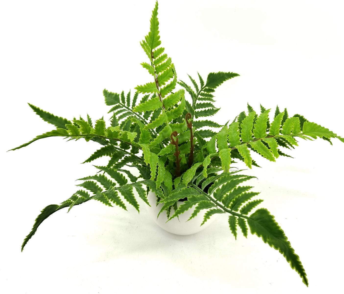 Single Branch 9 Leaves 28cm Artificial Pteris Bonsai Ferns