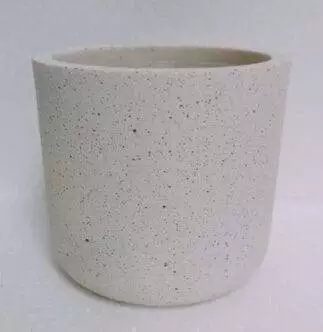 White Cylinder Ceramic Planter, Flower Pot, Tree Pot