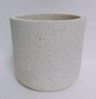 White Cylinder Ceramic Planter, Flower Pot, Tree Pot