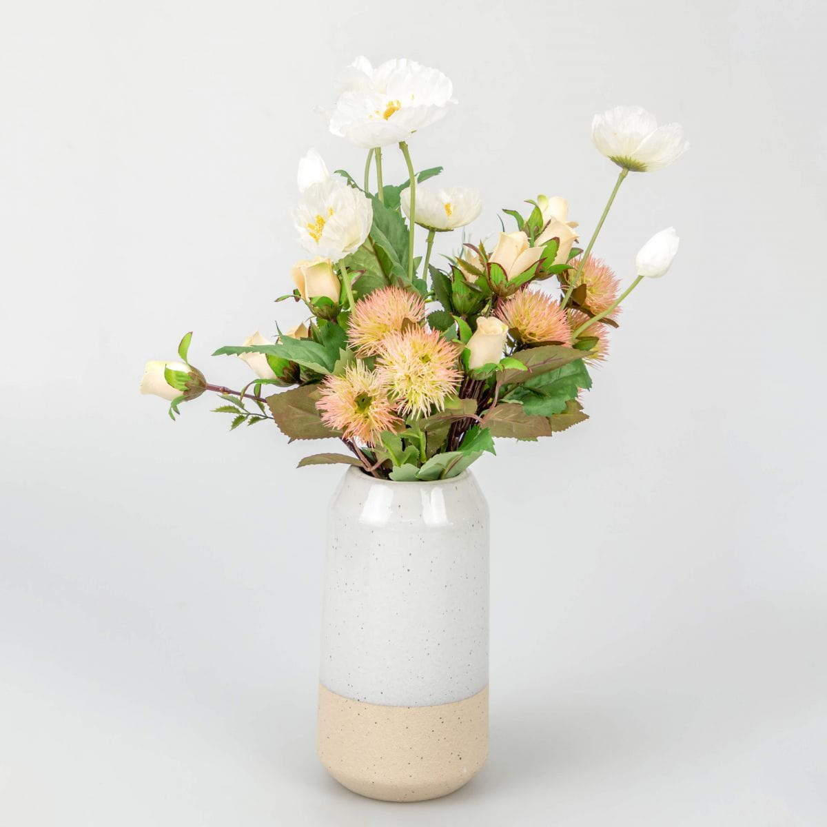 Flower Arrangement With Vase For Home Decorations