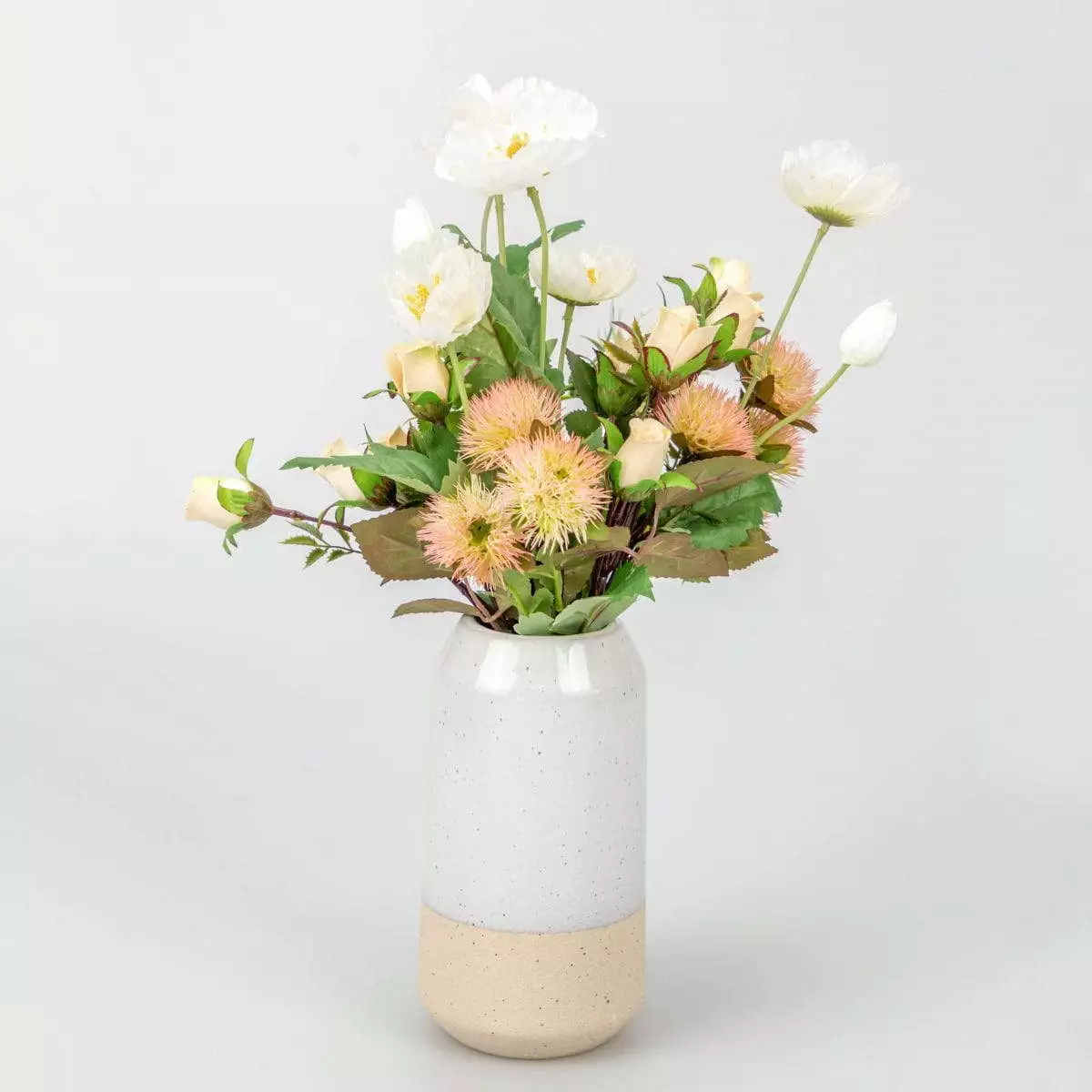 Flower Arrangement With Vase For Home Decorations