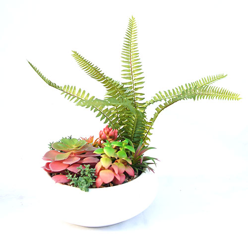 Faux Fashion Succulent Arrangement, 28 CM