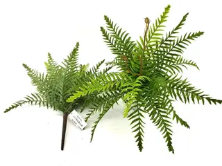9 Leaves Artificial Dragon Boat Fern Leaf Bunches Manufacturer in China,32cm