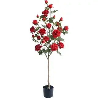 Artificial Rose Tree with Flowers – Elegant Faux Tree for Wholesale Decor Projects