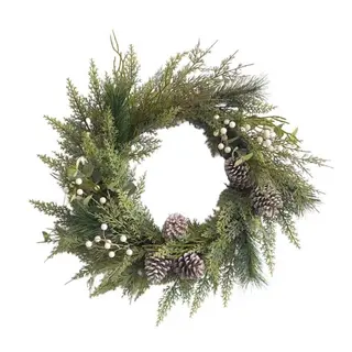 Artificial Fruit/PE Ring, 61cm – Wholesale Faux Greenery Wreath for Bulk Décor Supply