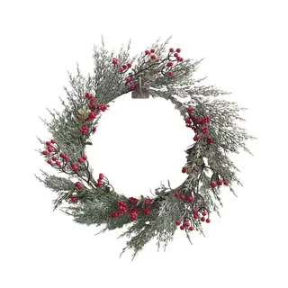 Artificial Red Berries & Cypress Decor, 51cm – Holiday Greenery for Wholesale Buyers Artificial Red Berries & Cypress Decor, 51cm – Holiday Greenery for Wholesale Buyers