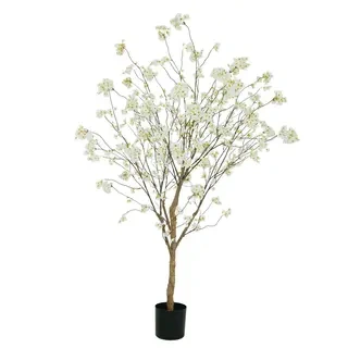 Artificial White Golden Trumpet Tree (KD) –  180cm & 220cm Faux Greenery for Commercial Projects