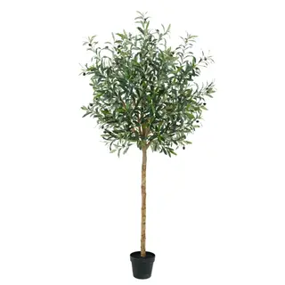 Wholesale High‑Quality Artificial Olive Tree with Fruits (Real Trunk) – Lifelike Decorative Faux Plant