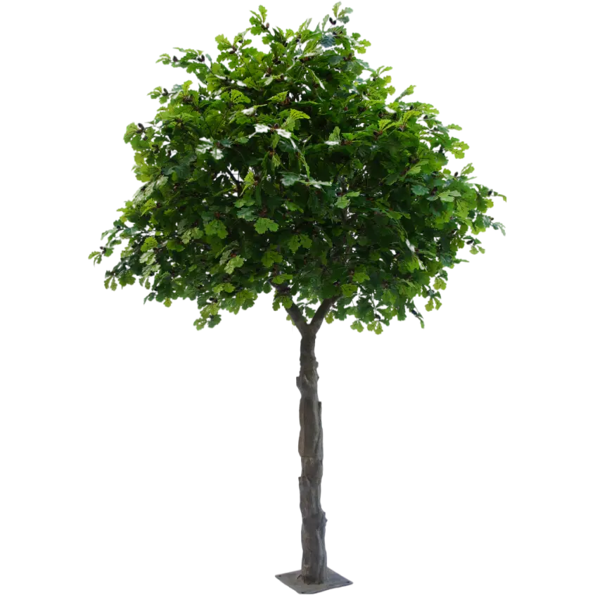 Wholesale Fire-Resistant Artificial Green Oak Tree – Faux Tree for Indoor and Outdoor Décor