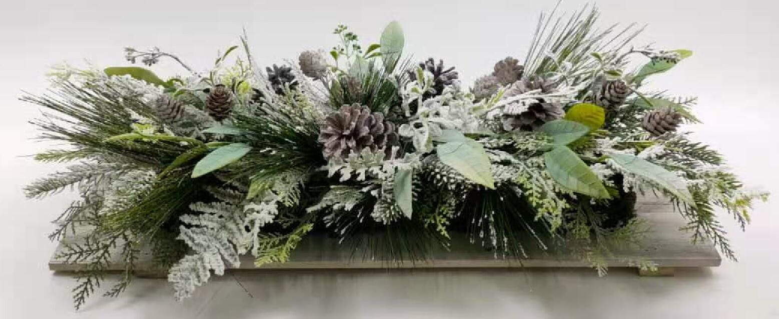 Winter Theme Pinecones Fern Tabletop Decoration Winter Theme Pinecones Fern Tabletop Decoration