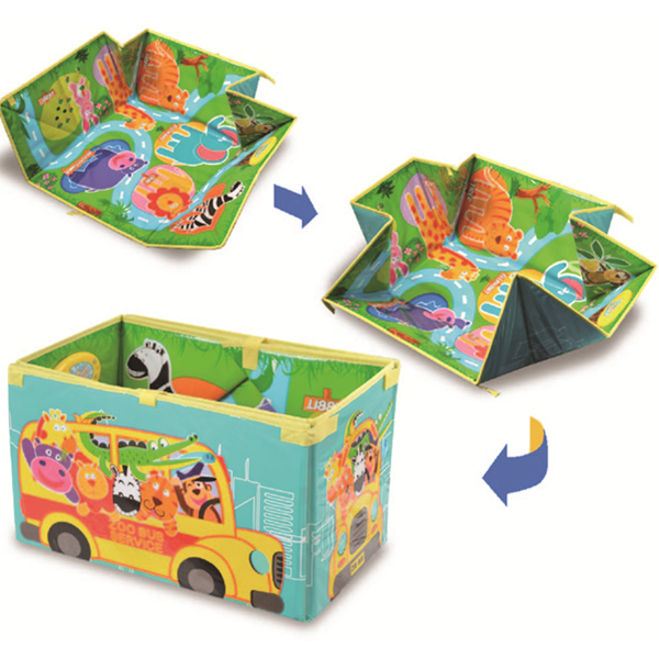 Electronic Foldable Musical Playmat, Double Sides, Storage Box Type