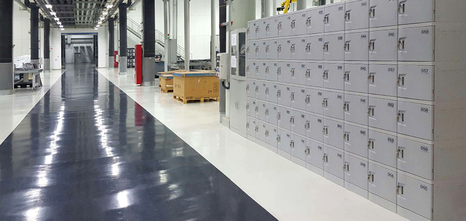 ABS plastic locker T-382E used in factory workshop