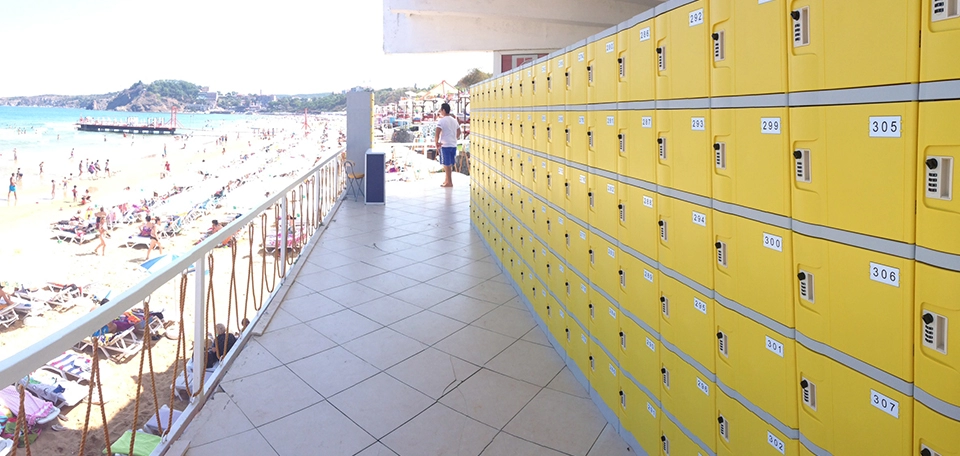 ABS locker T-382E used as beach lockers in Turkey water-proof and vandal-proof