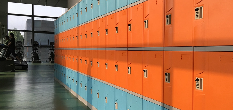 T-320S-50 used as fitness room lockers with symmetrical arc-shaped door