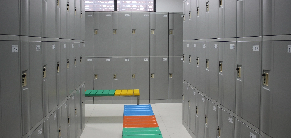 ABS locker T-382L used as locker room lockers for employees/staff/workers