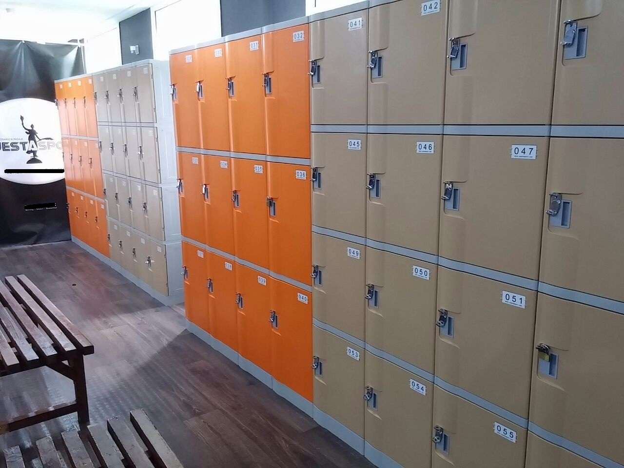 the gym lockers