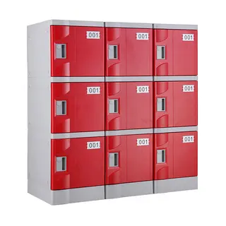 Red T-320E-42 Six Tiers Plastic Lockers