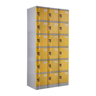 ABS Plastic Locker T-320E-42: Six Tier Cabinet for Gyms and Schools