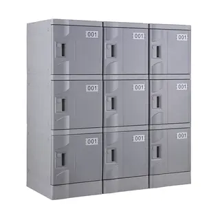 Gray T-320E-42 Six Tiers Plastic Lockers