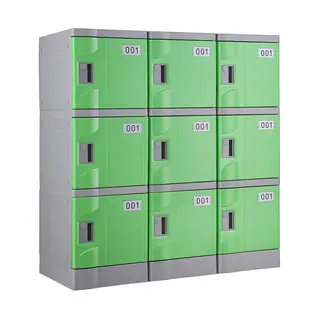 Light Green T-320E-42 Six Tiers Plastic Lockers