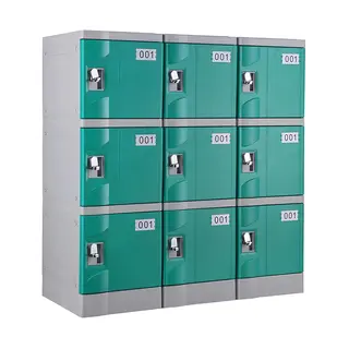 Green T-320E-42 Six Tiers Plastic Lockers