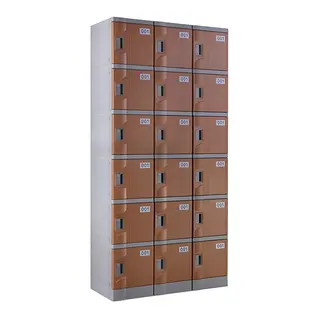 ABS Plastic Locker T-320E-42: Six Tier Cabinet for Gyms and Schools