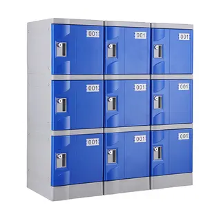 Navy Blue T-320E-42 Six Tiers Plastic Lockers