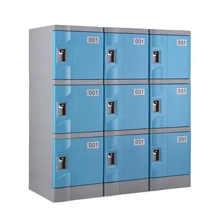 Light Blue T-320E-50 Plastic Locker for Stadium