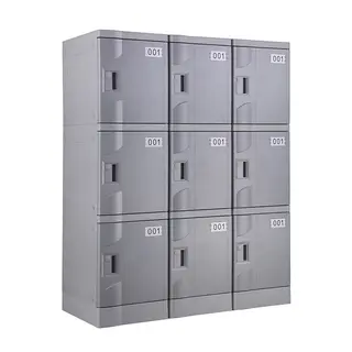 Gray T-320F-42 Plastic Lockers for Schools
