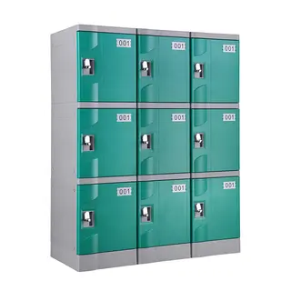 Green T-320F-42 Plastic Lockers for Schools