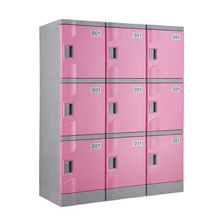 Pink T-320F-42 Plastic Lockers for Schools