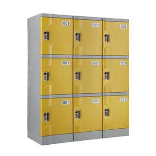 Yellow T-320F-42 Plastic Lockers for Schools