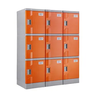 Orange T-320F-42 Plastic Lockers for Schools