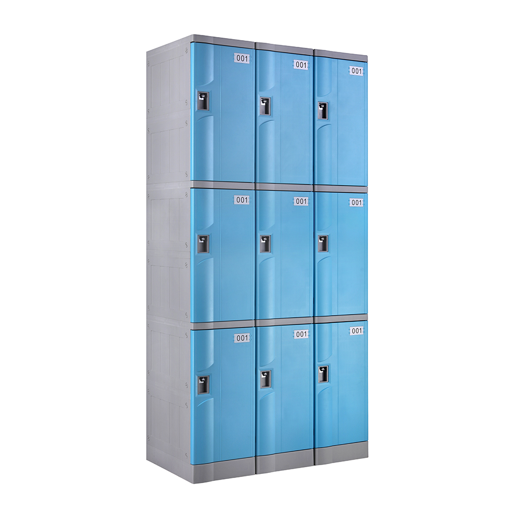Light Blue T-320M-50 Triple Tiers Swimming Pool Lockers