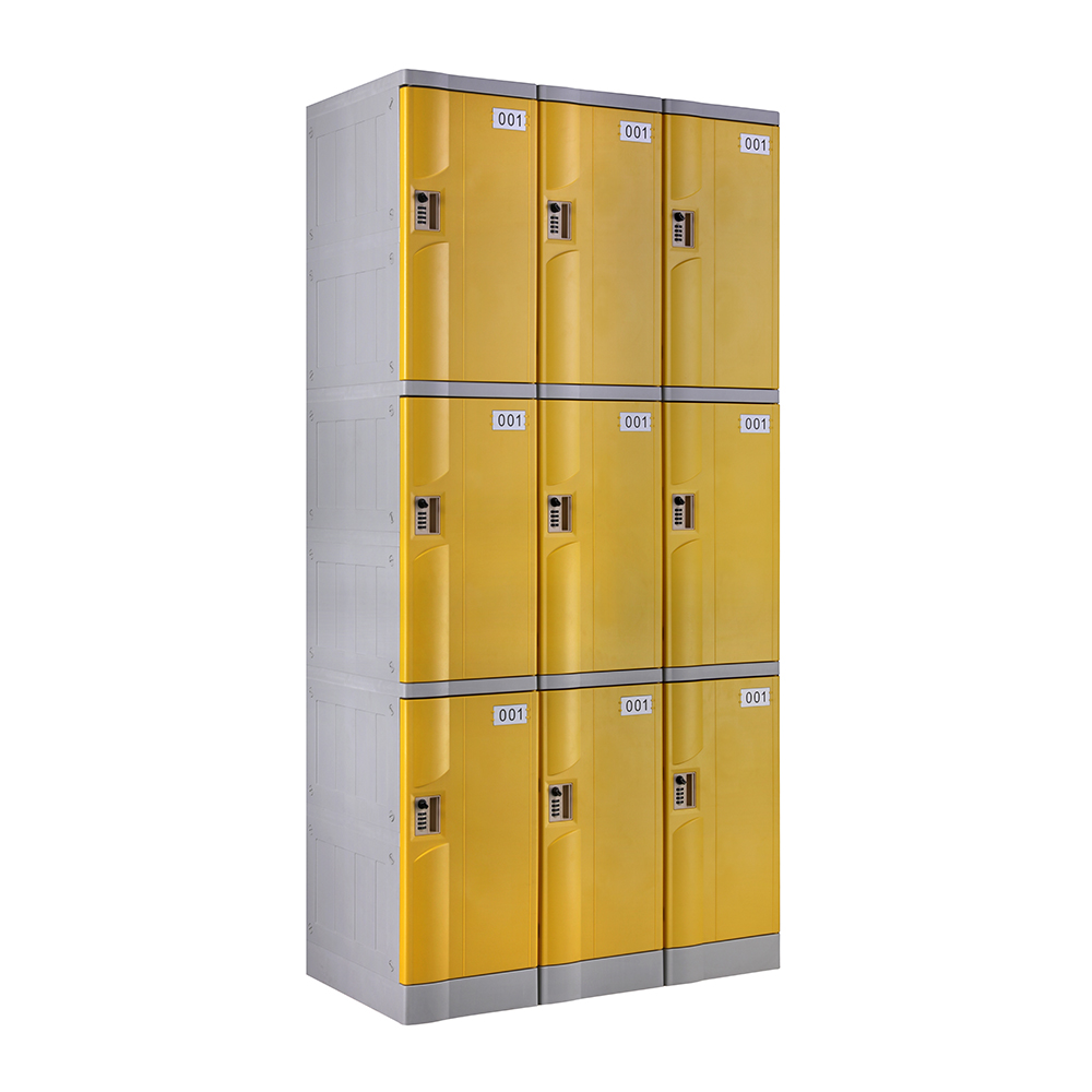 Yellow T-320M-50 Triple Tiers Swimming Pool Lockers
