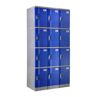 Navy Blue T-320S-50 Four Tiers Plastic School Lockers
