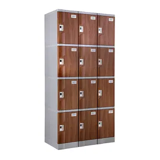 Wood Grain T-320S-50 Four Tiers Plastic School Lockers