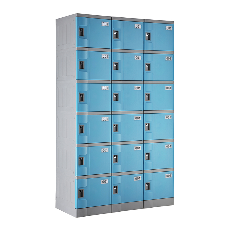 Light Blue Six Tiers T-382E Plastic Locker
